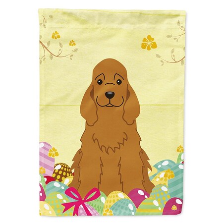 Carolines Treasures Easter Eggs Cocker Spaniel Red Flag Canvas House Size BB6095CHF